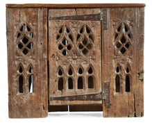 Mid 16th Century Ambry, Bonham 2015 Auction Catalog (27.5”H x 33”W x 10”D)