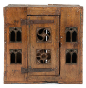 Late 15th Century Ambry, Bonham 2012 Auction Catalog (27”H x 27.5”W x 12”D)